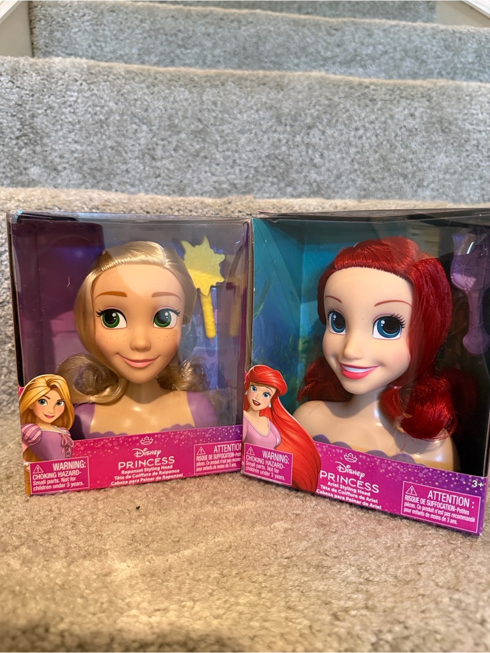 Disney Princess Styling Heads - Blonde and Red Hair Dolls